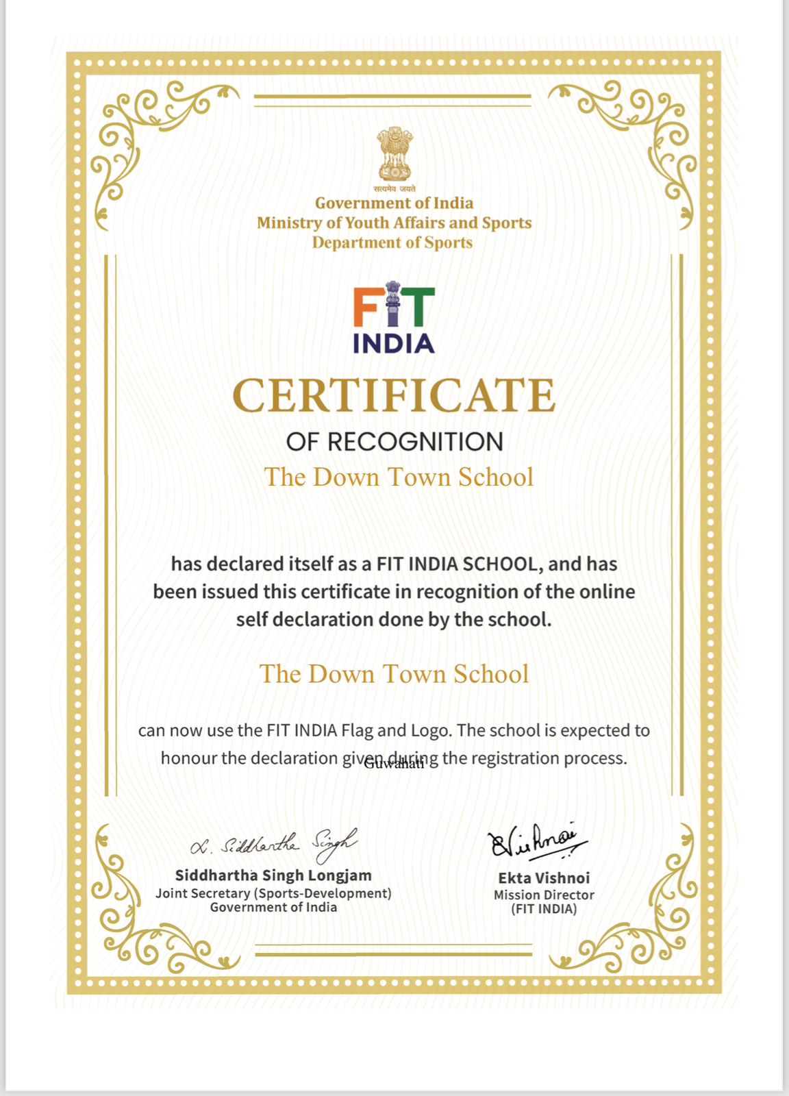 Fit India Recognition